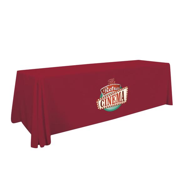 8ft Table Cover 3 sided (open back)